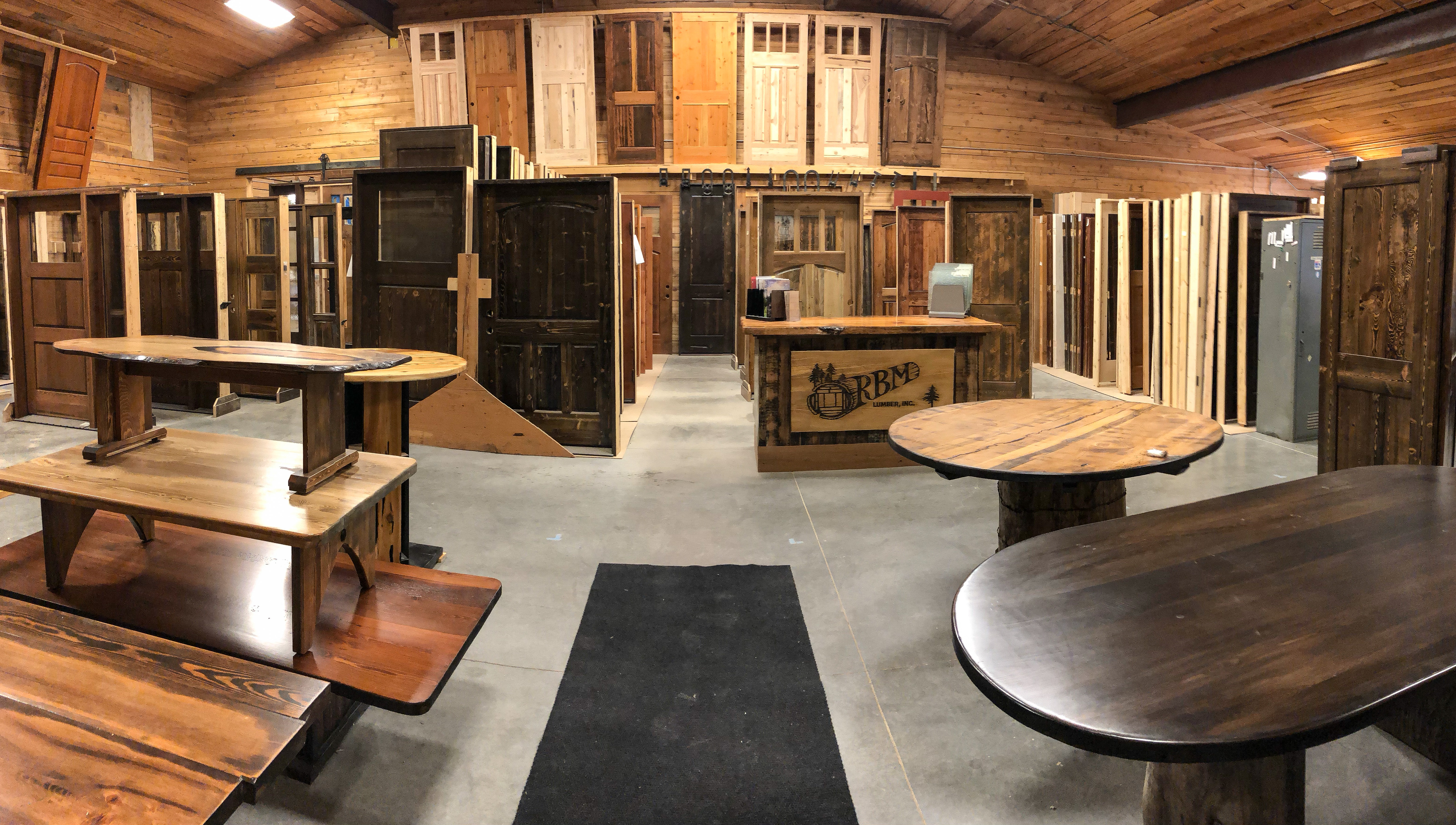 RBM Lumber Custom Doors Showroom